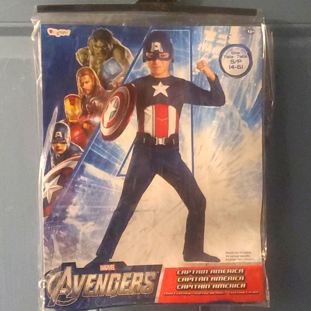 New! Marvel Captain America costume size S (4-6)